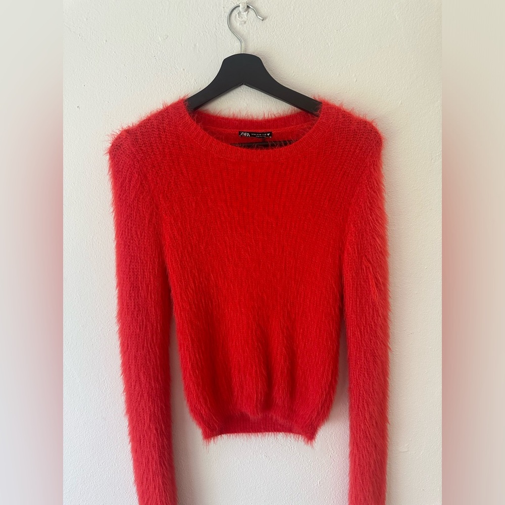 Zara orange-red top